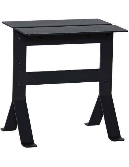 Table d'appoint design moderne Rectangulaire en Métal Noir Fold - 1