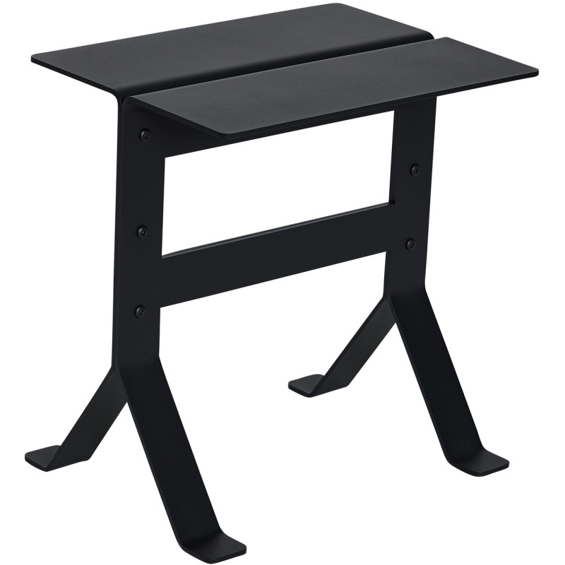 Table d'appoint design moderne Rectangulaire en Métal Noir Fold - 3