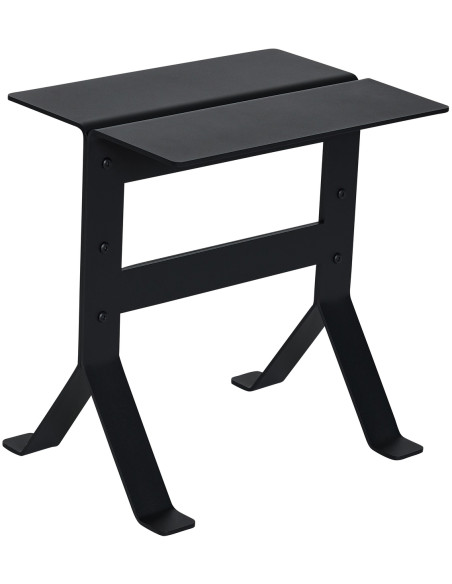 Table d'appoint design moderne Rectangulaire en Métal Noir Fold - 3