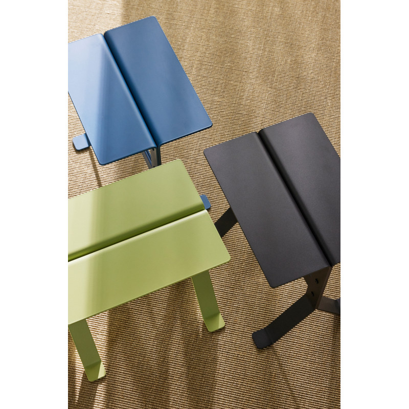 Table d'appoint design moderne Rectangulaire en Métal Noir Fold - 9