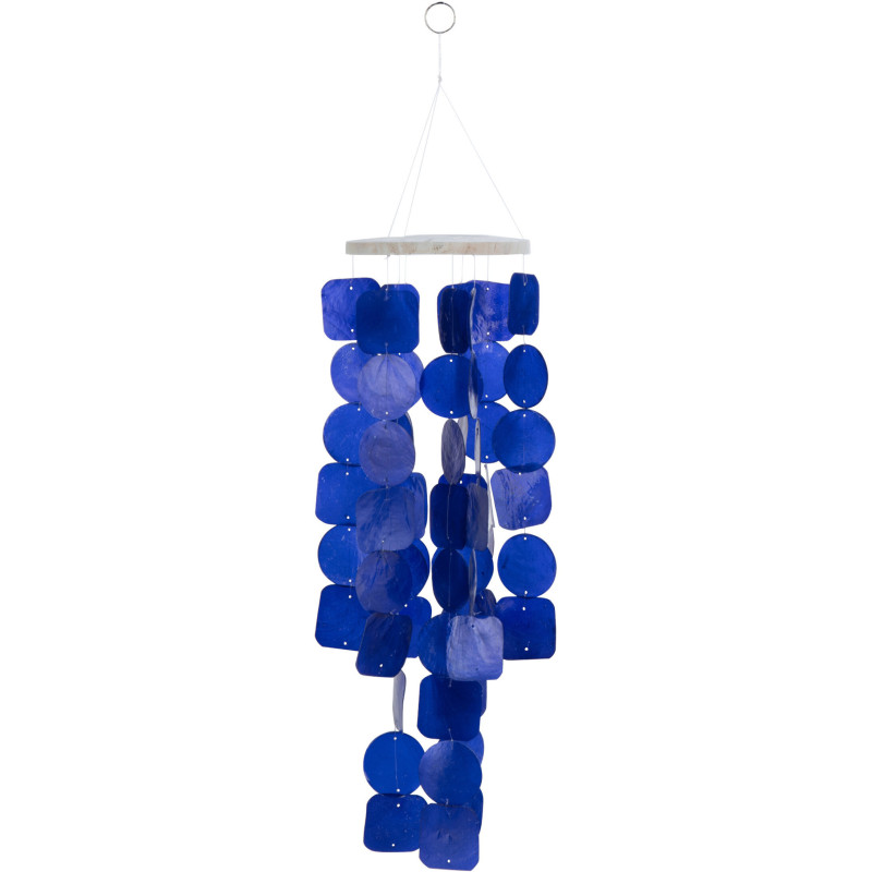 Carillon déco Écailles Hauteur 48 cm en Coquillage Bleu Chiarra - 1