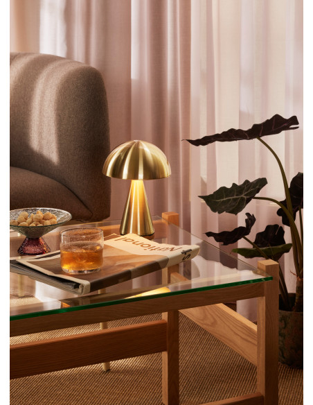 Petite Table basse moderne Rectangulaire en Bois de chêne Naturel Verre Transparent Ledge - 7