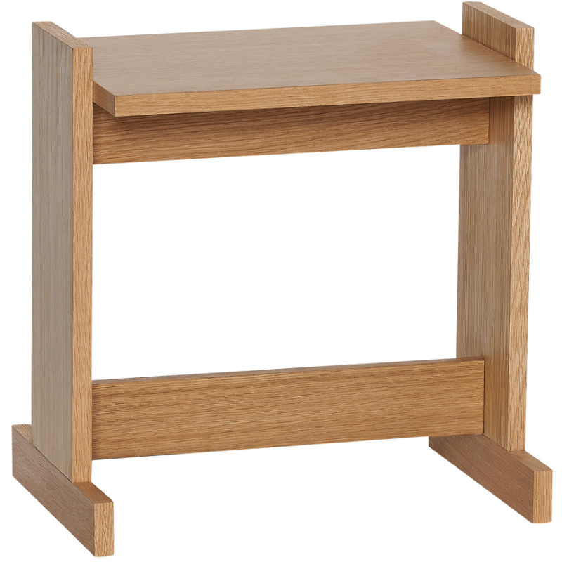 Table d'appoint moderne Rectangulaire en Bois MDF Naturel Placage chêne Futu - 1