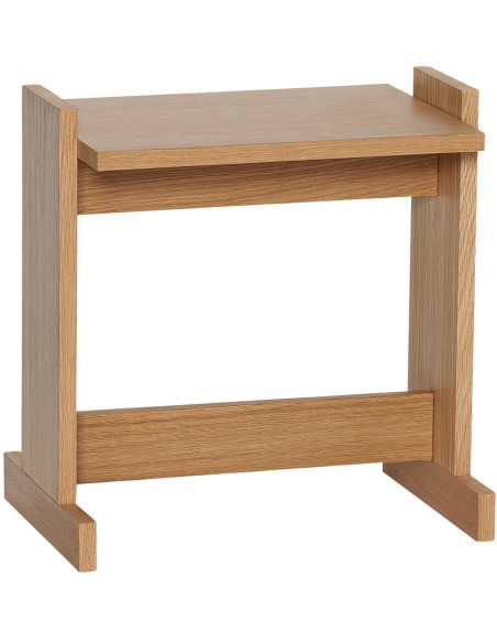 Table d'appoint moderne Rectangulaire en Bois MDF Naturel Placage chêne Futu - 1