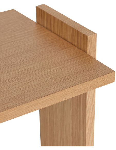 Table d'appoint moderne Rectangulaire en Bois MDF Naturel Placage chêne Futu - 3