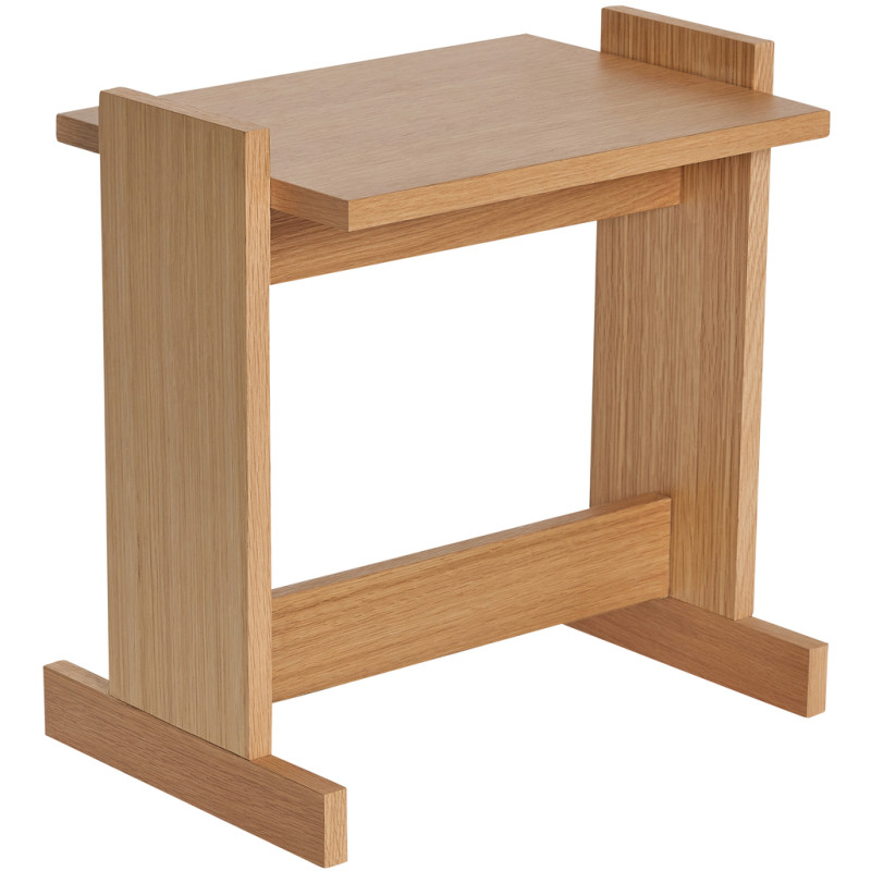 Table d'appoint moderne Rectangulaire en Bois MDF Naturel Placage chêne Futu - 4