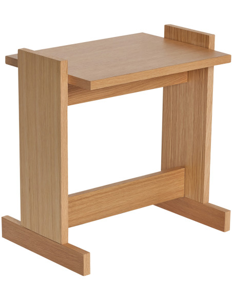 Table d'appoint moderne Rectangulaire en Bois MDF Naturel Placage chêne Futu - 4