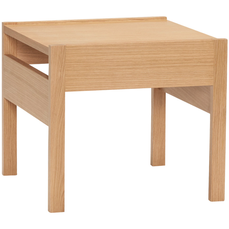Table d'appoint moderne Rectangulaire en Bois MDF Naturel Effet chêne Forma - 1