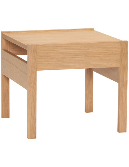 Table d'appoint moderne Rectangulaire en Bois MDF Naturel Effet chêne Forma - 1