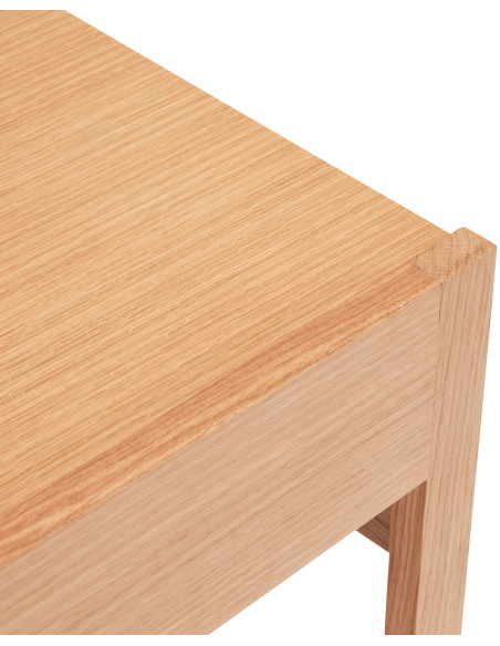 Table d'appoint moderne Rectangulaire en Bois MDF Naturel Effet chêne Forma - 3