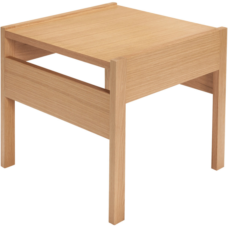 Table d'appoint moderne Rectangulaire en Bois MDF Naturel Effet chêne Forma - 4