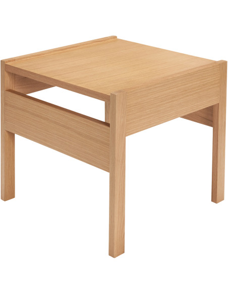 Table d'appoint moderne Rectangulaire en Bois MDF Naturel Effet chêne Forma - 4