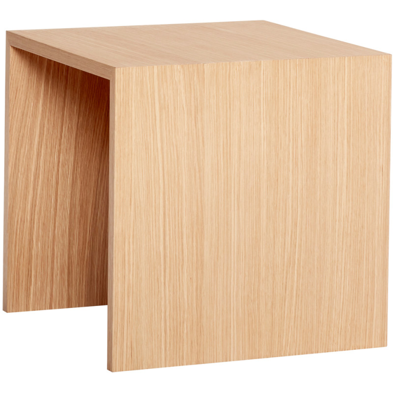 Table d'appoint moderne Carrée en Bois MDF Naturel Effet chêne Less - 3