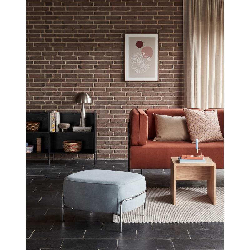 Table d'appoint moderne Carrée en Bois MDF Naturel Effet chêne Less - 6