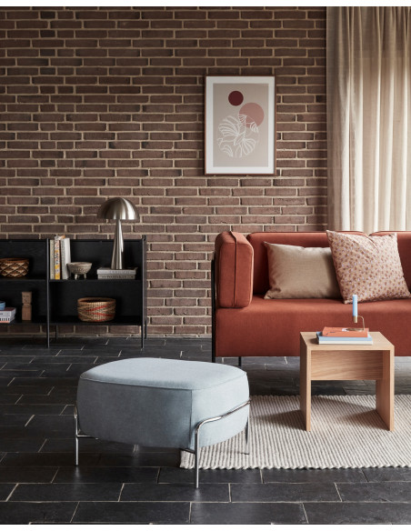 Table d'appoint moderne Carrée en Bois MDF Naturel Effet chêne Less - 6