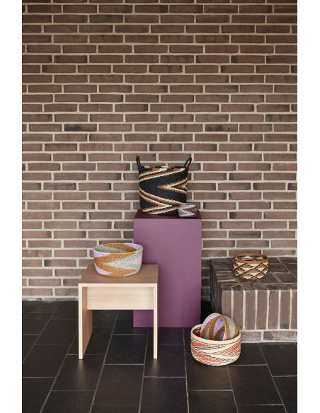 Table d'appoint moderne Carrée en Bois MDF Naturel Effet chêne Less - 7