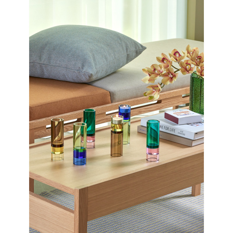 Grande Table basse moderne Rectangulaire en Bois MDF Naturel Effet chêne Forma - 2