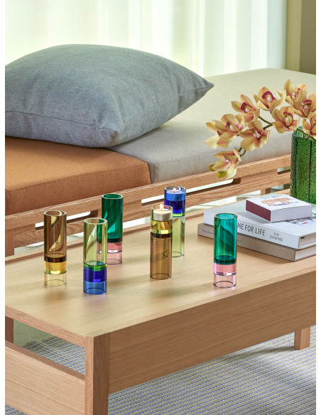 Grande Table basse moderne Rectangulaire en Bois MDF Naturel Effet chêne Forma - 2