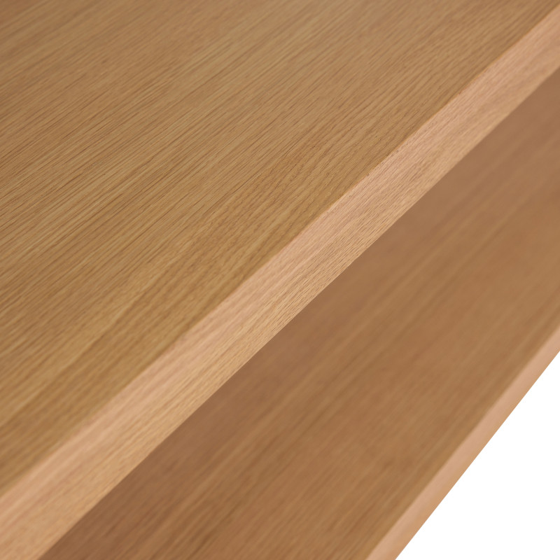 Grande Table basse moderne Rectangulaire 1 étagère en Bois MDF Naturel Placage chêne Seize Hübsch - 3