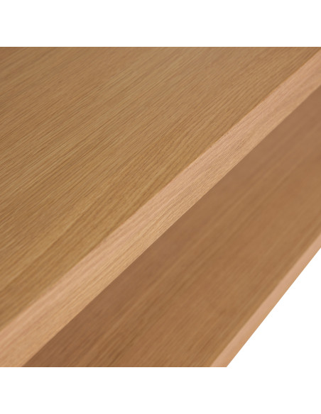 Grande Table basse moderne Rectangulaire 1 étagère en Bois MDF Naturel Placage chêne Seize Hübsch - 3