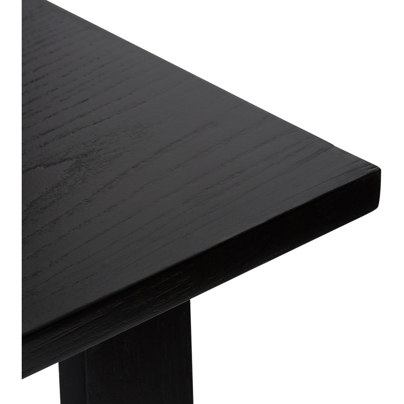 Bureau moderne en Bois MDF Noir Placage chêne Poke Hübsch - 3
