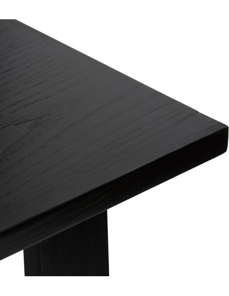 Bureau moderne en Bois MDF Noir Placage chêne Poke Hübsch - 3