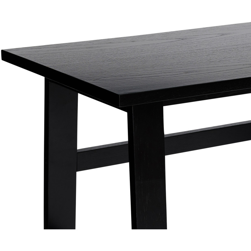 Bureau moderne en Bois MDF Noir Placage chêne Poke Hübsch - 4