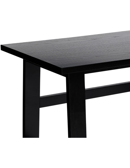 Bureau moderne en Bois MDF Noir Placage chêne Poke Hübsch - 4