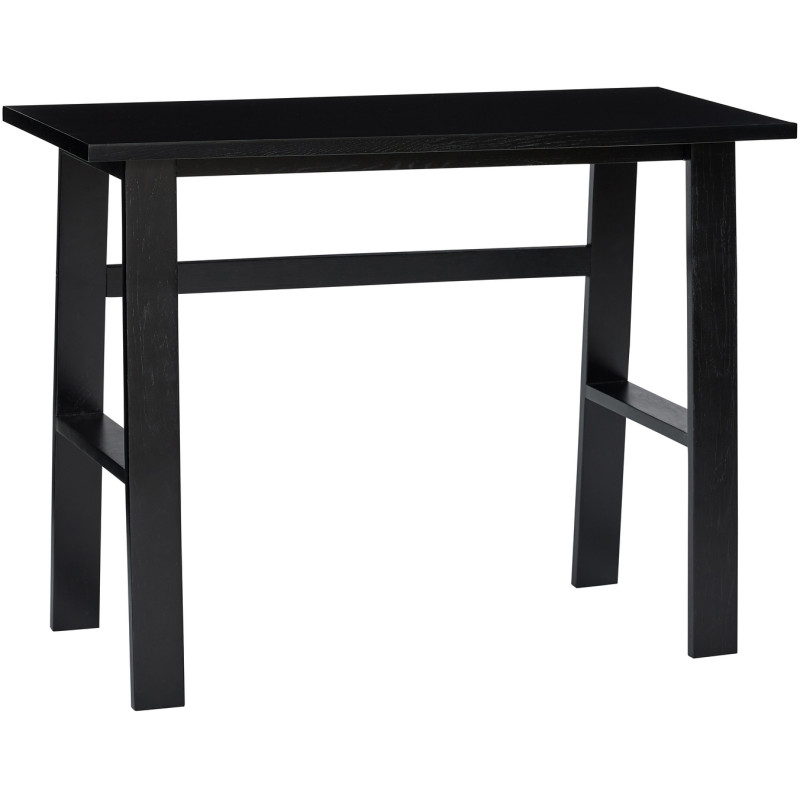 Bureau moderne en Bois MDF Noir Placage chêne Poke Hübsch - 1