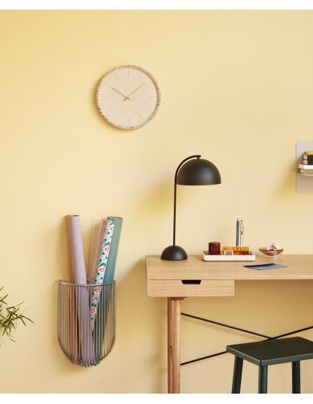 Bureau moderne 2 tiroirs 120 cm en Bois MDF Naturel Placage chêne Studio - 5