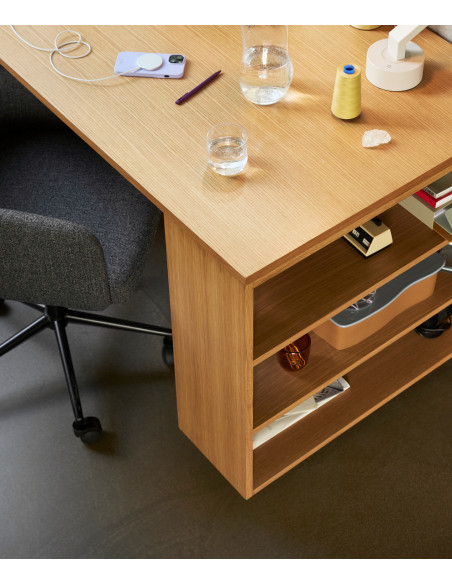 Grand Bureau moderne 6 étagères 140 cm en Utility - 9