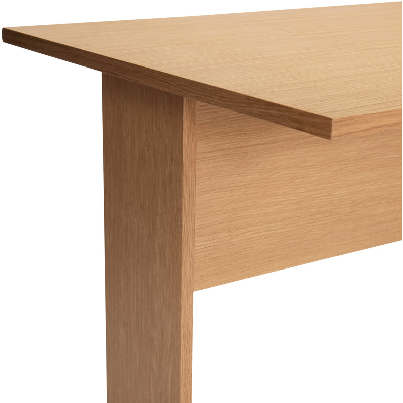 Grand Bureau moderne porte revues en Bois MDF Naturel Effet chêne Forma - 3