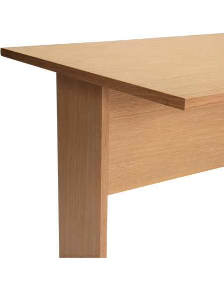 Grand Bureau moderne porte revues en Bois MDF Naturel Effet chêne Forma - 3