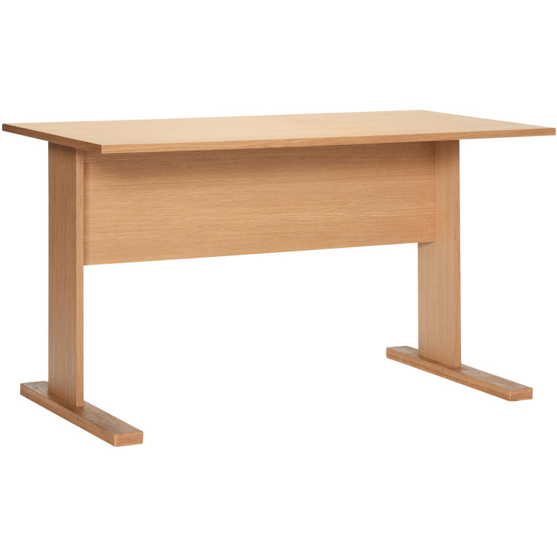 Grand Bureau moderne porte revues en Bois MDF Naturel Effet chêne Forma - 1