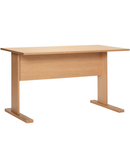 Grand Bureau moderne porte revues en Bois MDF Naturel Effet chêne Forma - 1