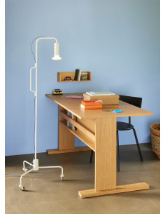 Grand Bureau moderne porte revues en Bois MDF Naturel Effet chêne Forma - 2