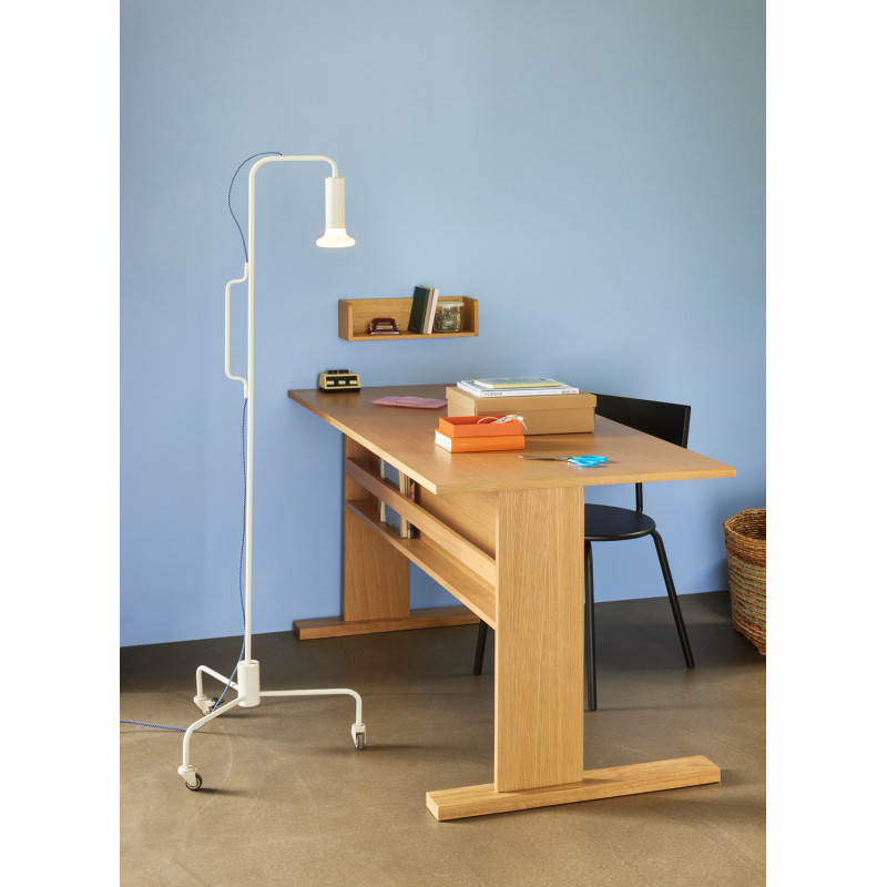 Grand Bureau moderne porte revues en Bois MDF Naturel Effet chêne Forma - 2