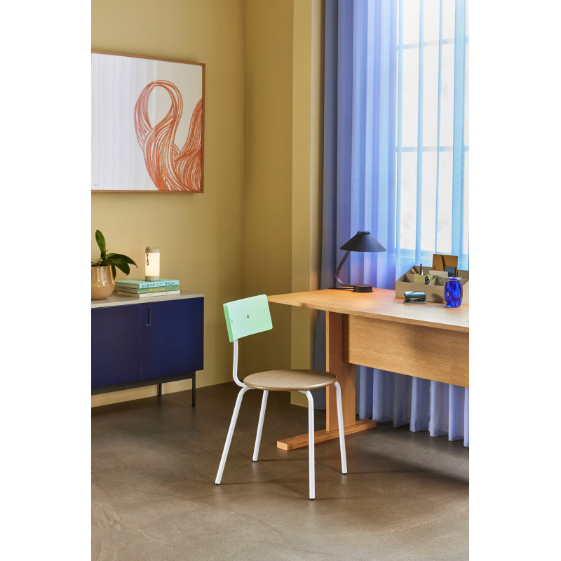 Grand Bureau moderne porte revues en Bois MDF Naturel Effet chêne Forma - 10