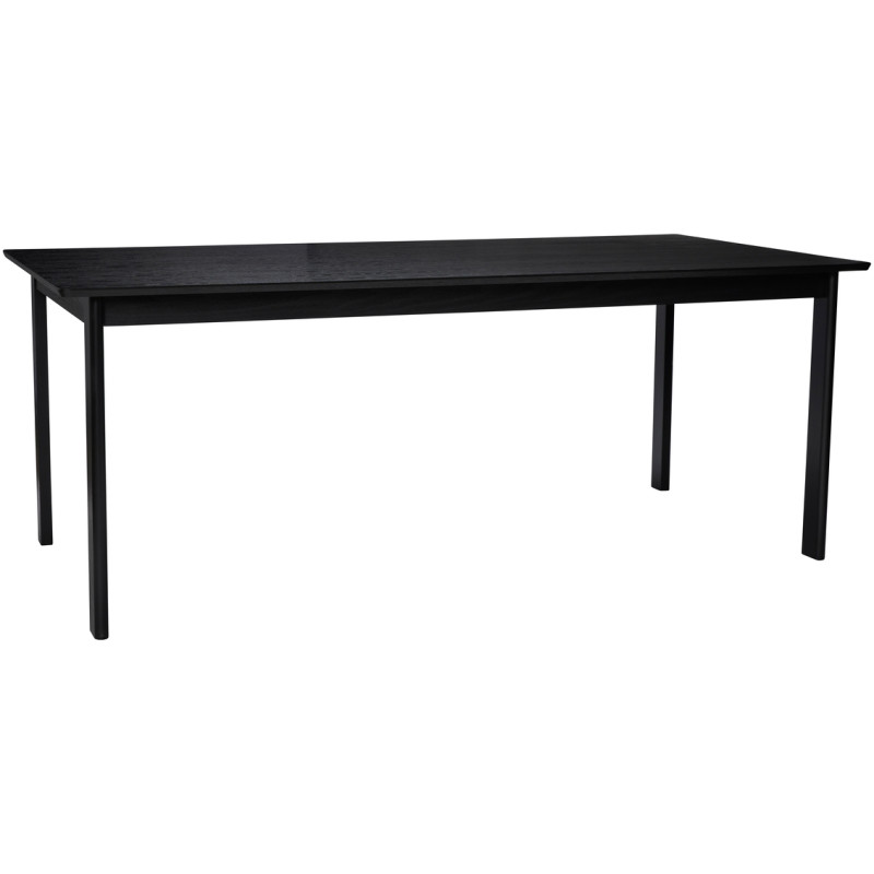 Table à manger moderne Rectangulaire 8 personnes en Bois de frêne Bois MDF Noir Dapper - 1