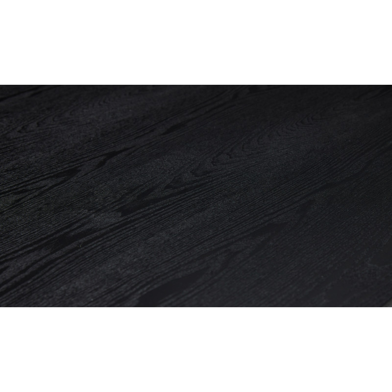 Table à manger moderne Rectangulaire 8 personnes en Bois de frêne Bois MDF Noir Dapper - 4