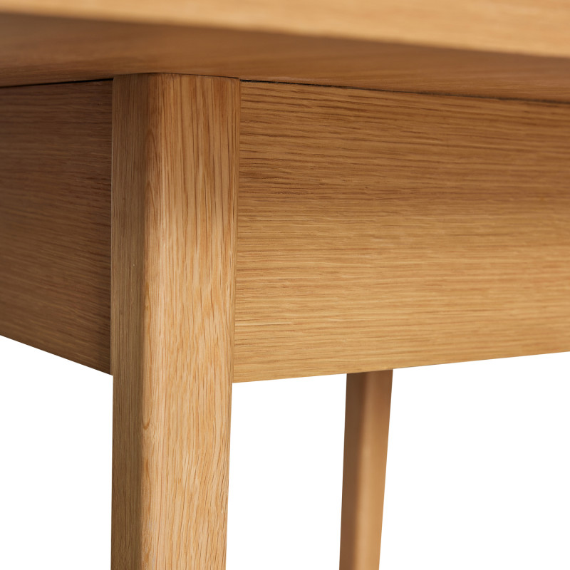 Table à manger moderne Carrée 4 personnes en Bois MDF Naturel Placage chêne Geo - 3