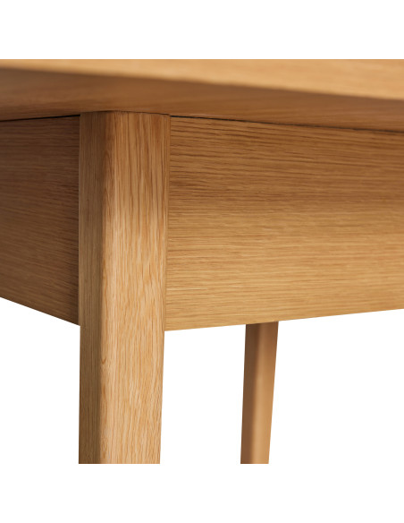 Table à manger moderne Carrée 4 personnes en Bois MDF Naturel Placage chêne Geo - 3