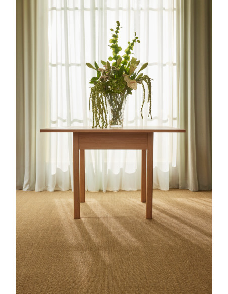 Table à manger moderne Carrée 4 personnes en Bois MDF Naturel Placage chêne Geo - 8