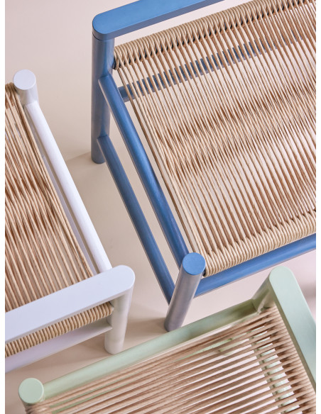 Petit Banc moderne 60 cm en Bois de chêne Vert clair Papier Naturel Heritage - 7