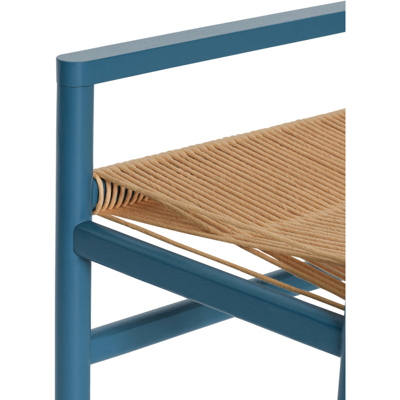 Petit Banc moderne 60 cm en Bois de chêne Bleu Papier Naturel Heritage - 3