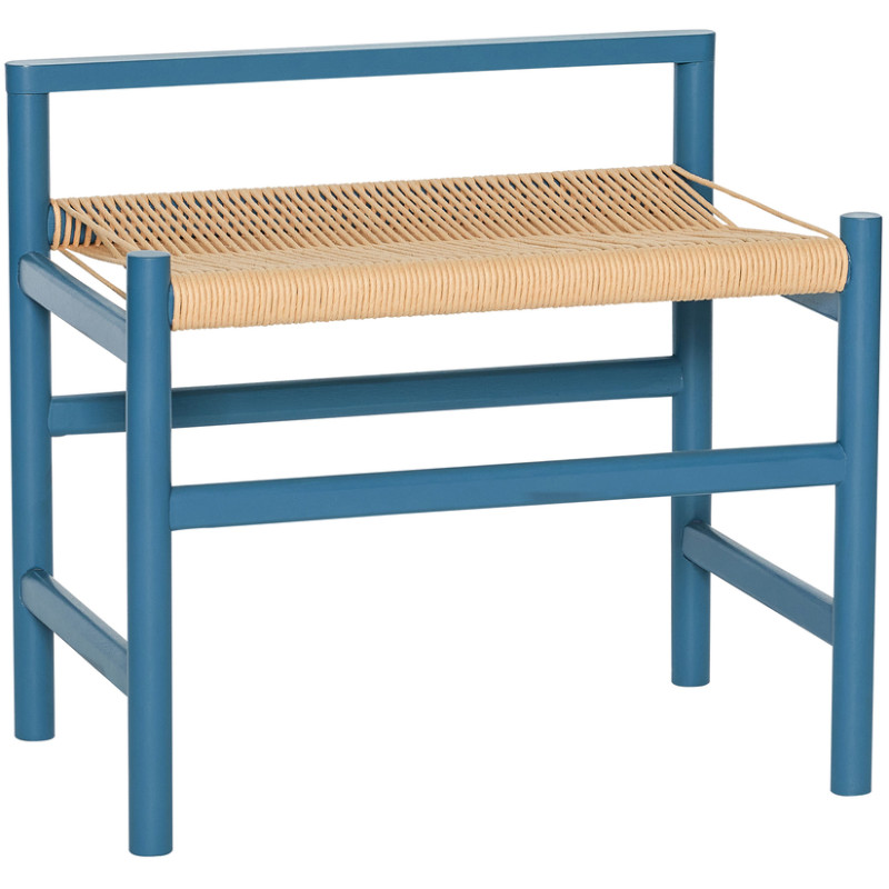Petit Banc moderne 60 cm en Bois de chêne Bleu Papier Naturel Heritage - 4