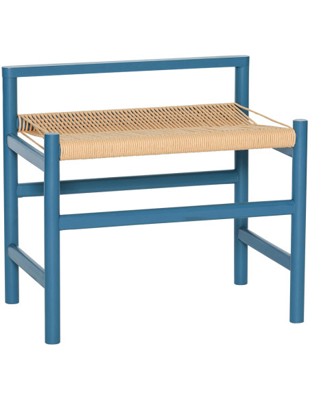 Petit Banc moderne 60 cm en Bois de chêne Bleu Papier Naturel Heritage - 4