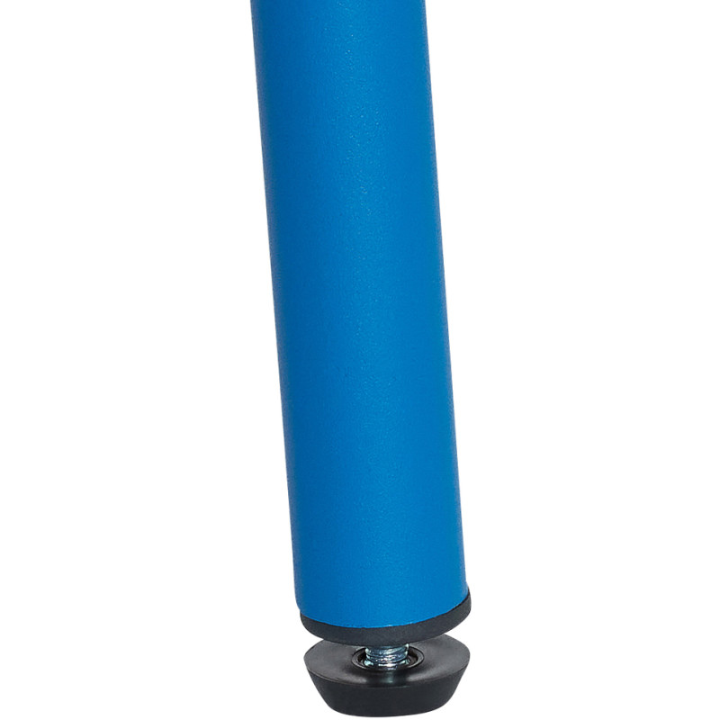 Petit Banc moderne 70 cm en Bois MDF Bleu foncé Placage chêne Métal Bleu Koi - 3