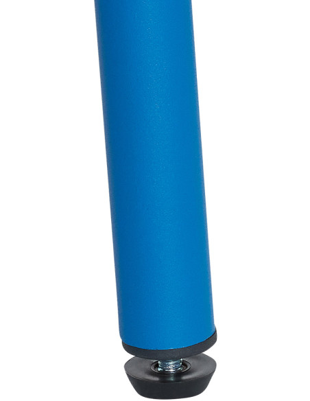 Petit Banc moderne 70 cm en Bois MDF Bleu foncé Placage chêne Métal Bleu Koi - 3