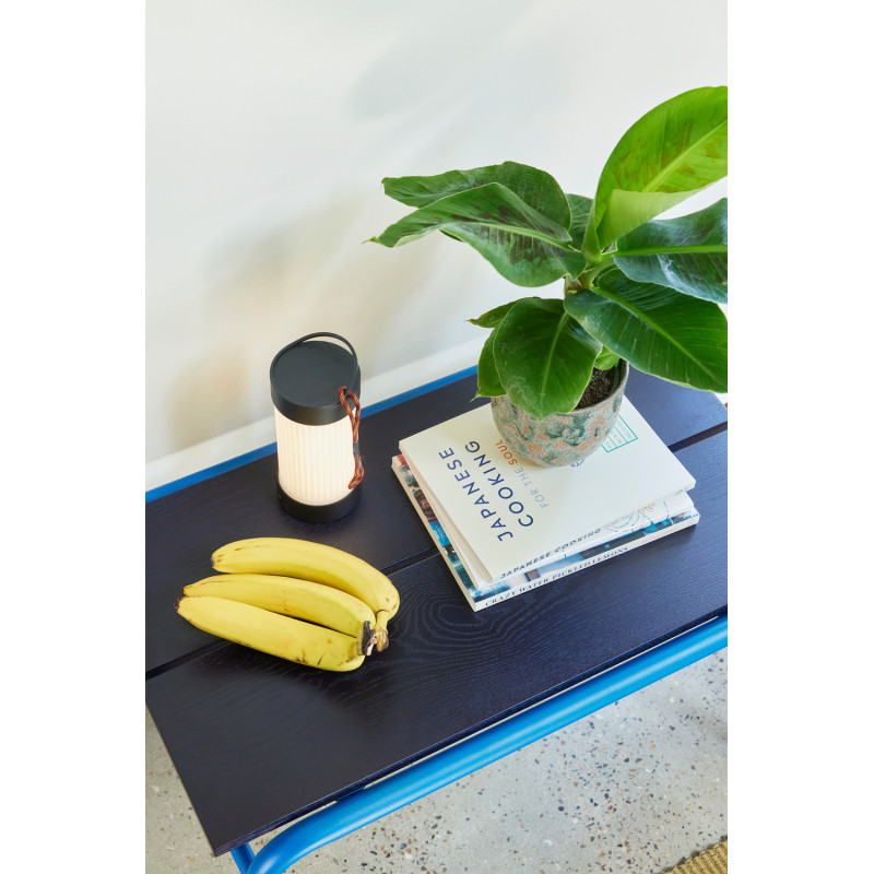 Petit Banc moderne 70 cm en Bois MDF Bleu foncé Placage chêne Métal Bleu Koi - 6